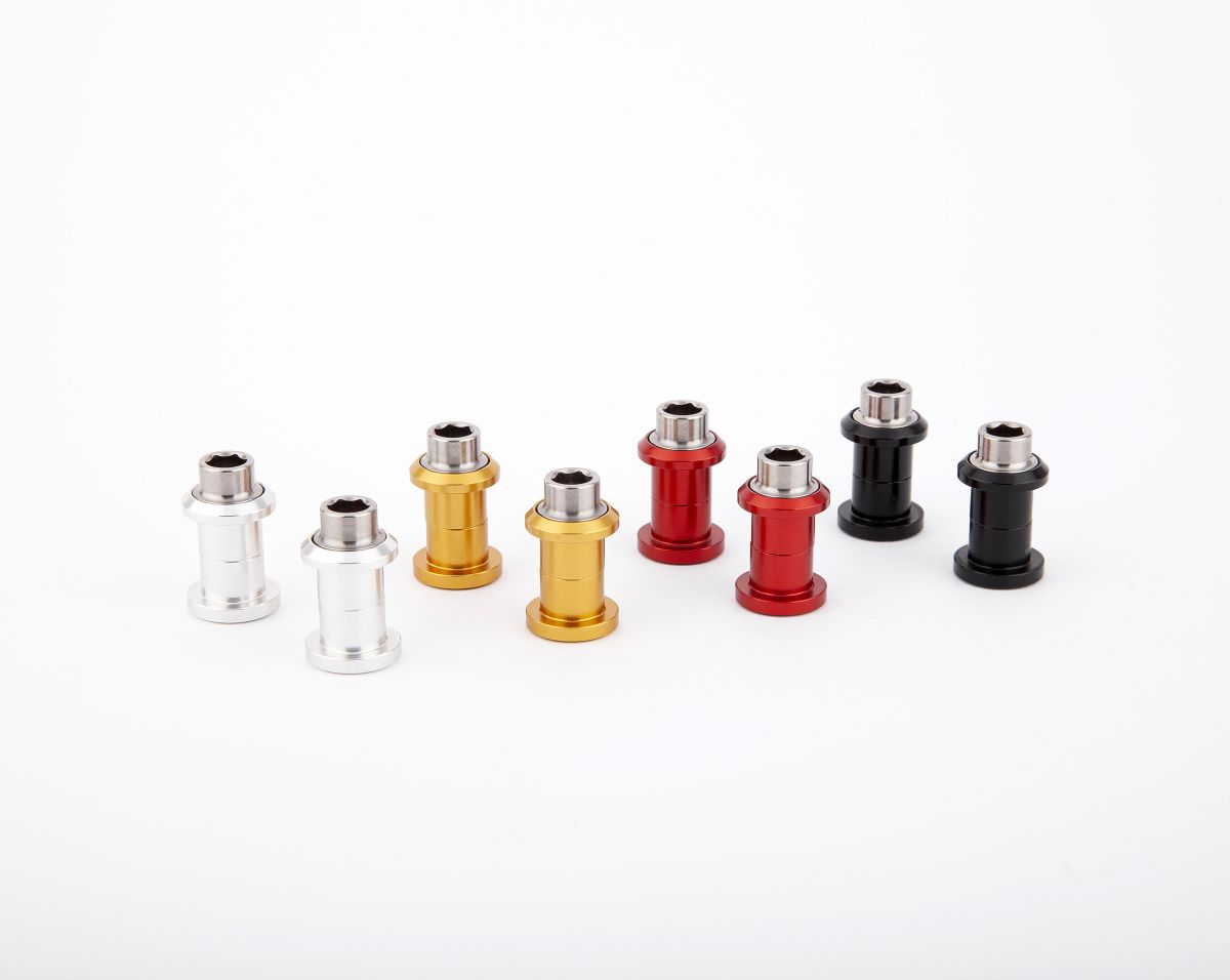 Motocorse Billet Aluminum Spacer and Screw Kit for Linear Steering Damper Ends - MV Agusta F4 / Brutale / Dragster Motocorse Billet Aluminum Spacer and Screw Kit for Linear Steering Damper Ends - MV Agusta F4 / Brutale / Dragster